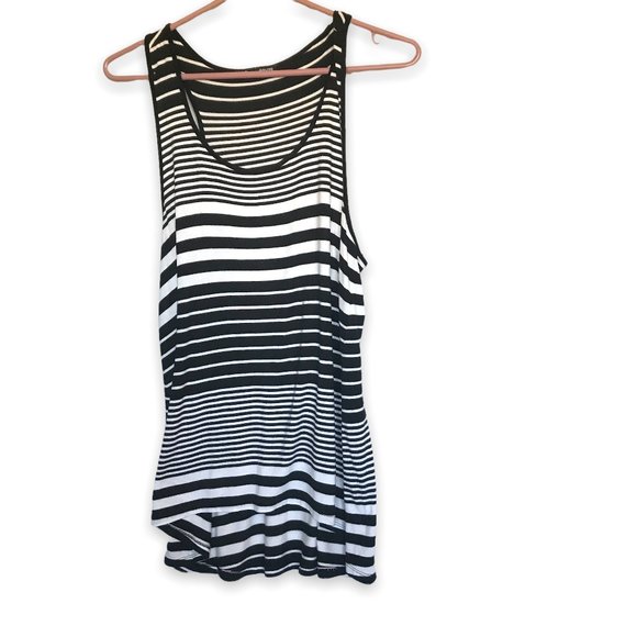 Cable & Gauge Tops Cable Gauge Womens Black And White Striped Extra